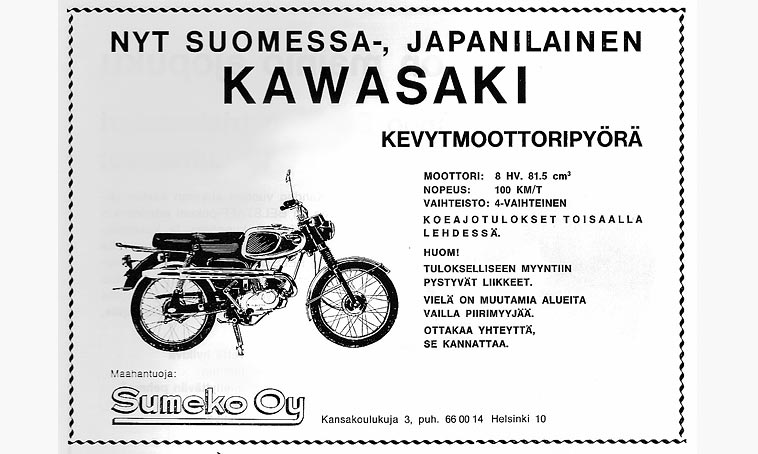 Kawasaki Suomessa 50 vuotta